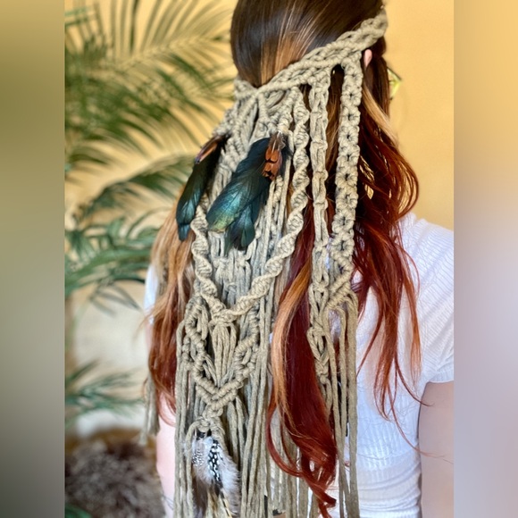 Tribal Handmade Macramé Headpiece - Picture 16 of 16